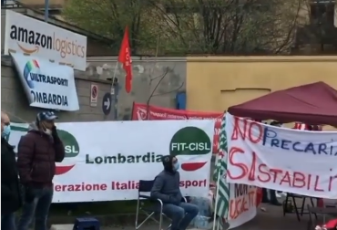 Sciopero nazionale dei dipendenti Amazon: manifestazione a Milano