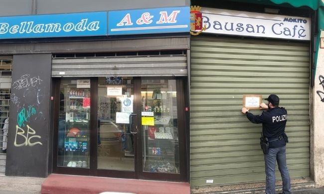 Controlli della polizia, il Questore sospende la licenza a un bar e a un negozio di abbigliamento