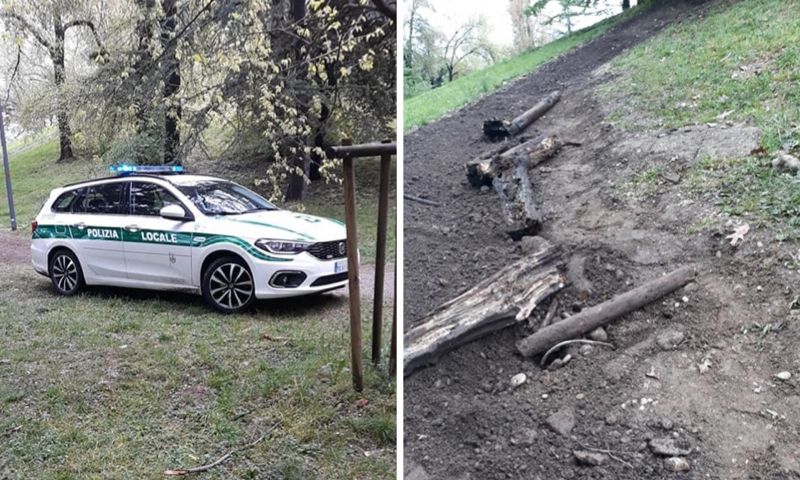 I biker tracciano percorsi di downhill al Parco Monte Stella, polemica aperta in Municipio 8