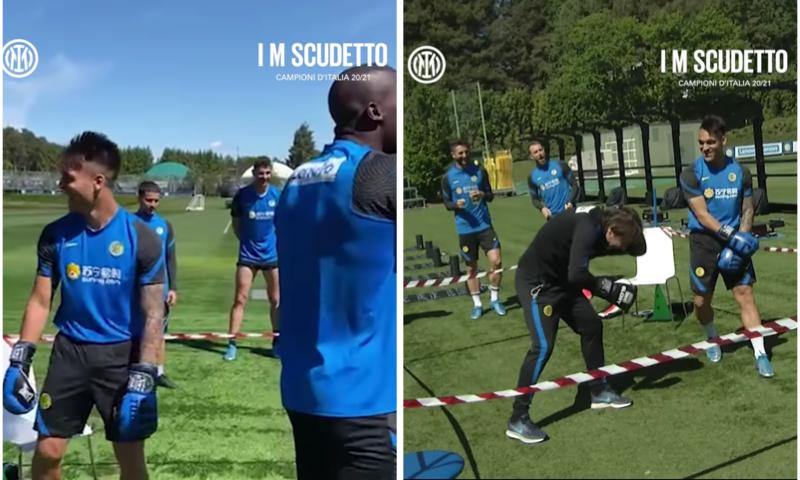 Lo spassoso video di Conte e Lautaro che si prendono a pugni sul ring… per fare pace
