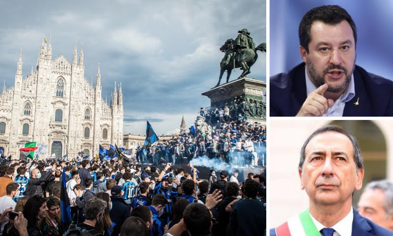 Salvini sui 30mila dell’Inter: “Milano ha ancora un sindaco?”. Sala replica: “Ministro per caso”