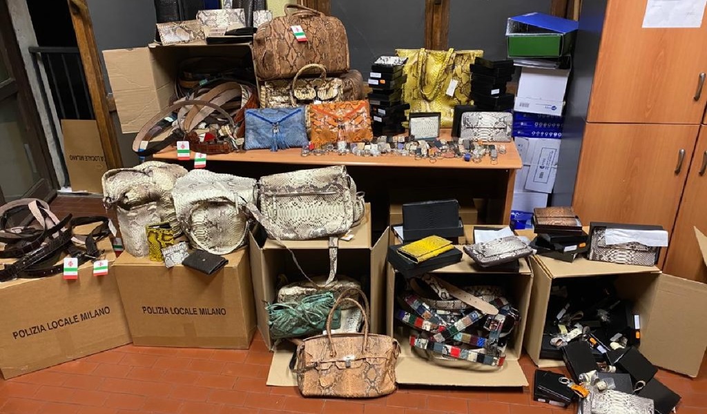 In vetrina vendevano costosissime borse di pelle di animali in via d’estinzione: sequestri in boutique a Milano