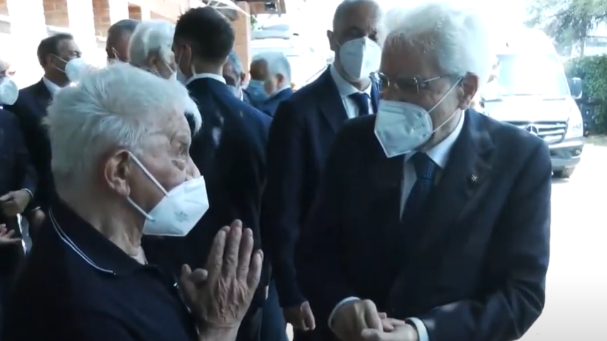 Mattarella in visita al centro di recupero Exodus di don Antonio Mazzi