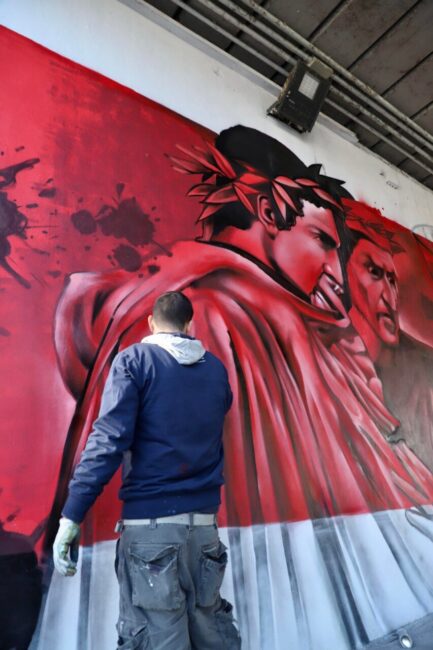 Dante Alighieri Naviglio street art 