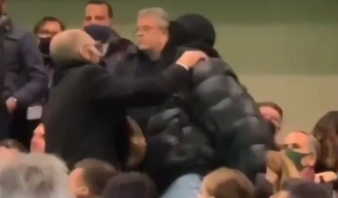 Ghali contro Salvini in tribuna al derby. E Maldini invita tutti a calmarsi