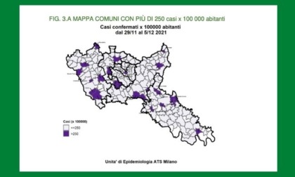 Monitoraggio Covid Ats provincia Milano del 9/12: aumentano i Comuni con incidenza da "vecchia" zona rossa