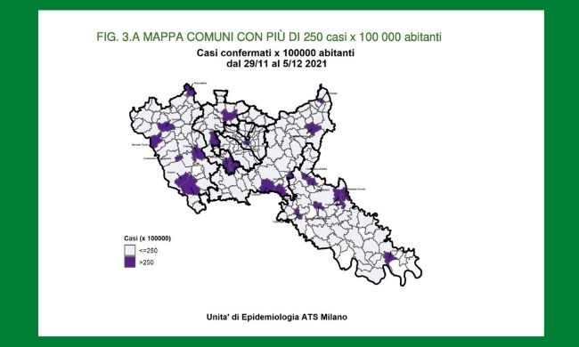 Monitoraggio Covid Ats provincia Milano del 9/12: aumentano i Comuni con incidenza da “vecchia” zona rossa