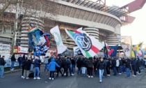 I ragazzi della Nord fuori da San Siro per l'Inter