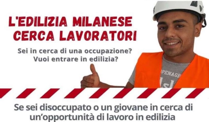 A Milano almeno 300 posti di lavoro disponibili nel settore edilizio