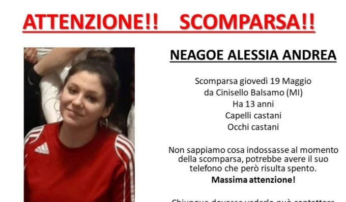 13enne scomparsa da una settimana: si cerca disperatamente Alessia
