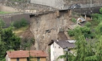 Maltempo in Lombardia: crolla una strada in Valcamonica, danni nel Milanese
