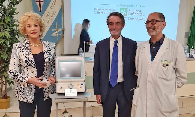 Sanità: la ASM dona un nuovo respiratore pediatrico all’Ospedale Buzzi