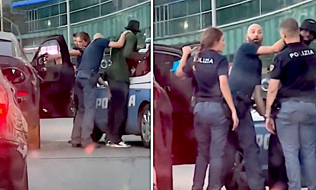 Agenti di Polizia fermano e perquisiscono con pistola puntata il calciatore Bakayoko