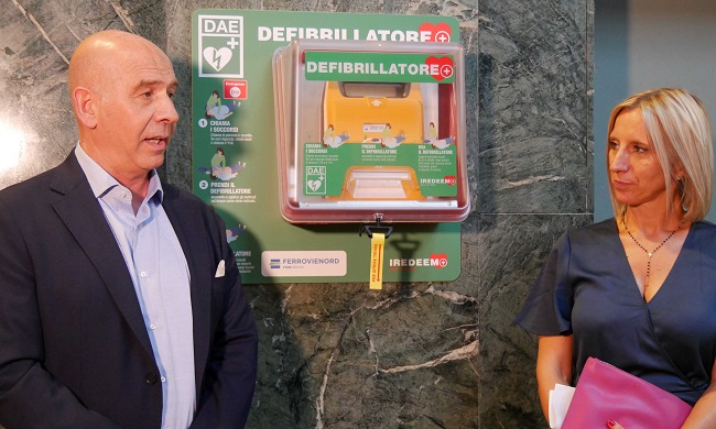 Ferrovienord, al via da Cadorna l’installazione dei defibrillatori nelle stazioni