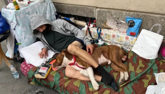 Usa tutto il denaro che ha per salvare il suo cane malato