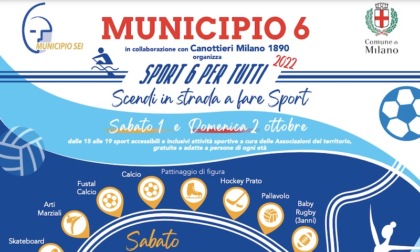 Torna a Milano “Sport 6 per tutti”: il weekend dedicato allo sport del Municipio 6