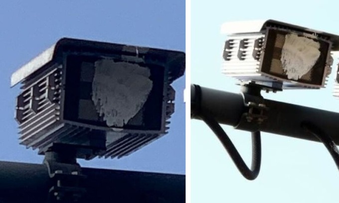 Attacco alle telecamere di Area B messe ko con la vernice bianca: “Se la città ti spia, accecala”