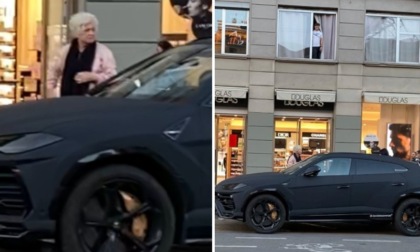 Wanna Marchi e la figlia in Lamborghini a Milano