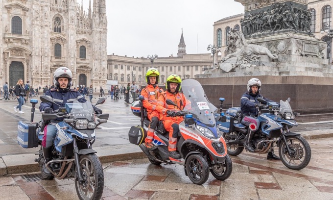 Motoveicoli del 118 per il soccorso: ora affiancati e supportati dai mezzi della polizia