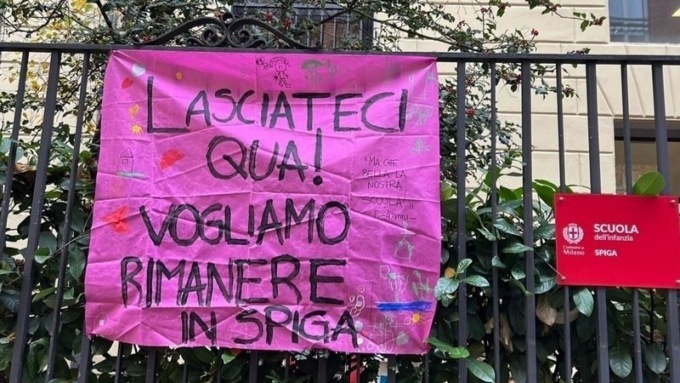 Addio asilo di via della Spiga:  il Comune concede più giorni per la scelta, mai genitori non si arrendono