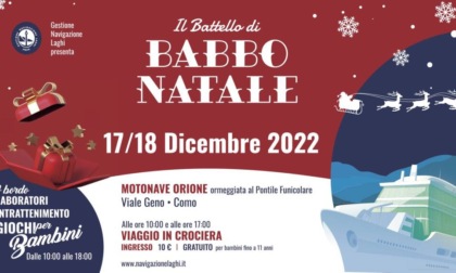 A Como arriva il battello di Babbo Natale  di Ente Navigazione Laghi, due giorni magici  per vivere l’atmosfera delle feste con tutta la famiglia