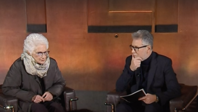 La struggente storia di Liliana Segre in diretta dal Memoriale della Shoah di Milano