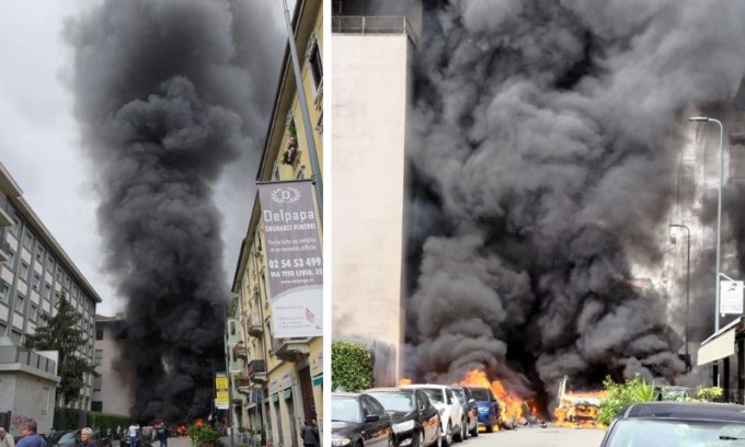 Esplosione a Milano: scoppiato un furgone di bombole di ossigeno