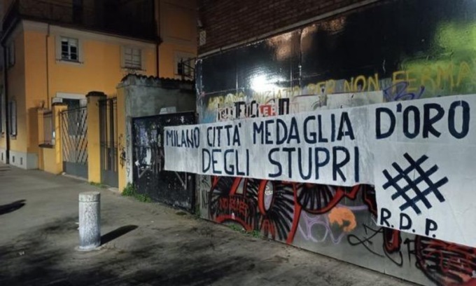 “Milano città medaglia d’oro… degli stupri”, lo slogan del gruppo di estrema destra invade la città