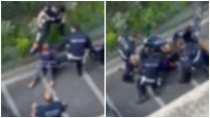 C’è un video con una donna fermata dai vigili a colpi di manganello e spray al peperoncino