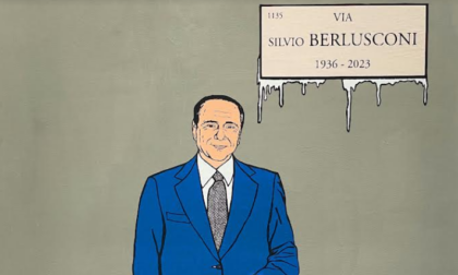 Davanti alla casa d'infanzia di Silvio Berlusconi compare un murale in suo onore
