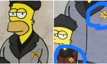E' stato ancora imbrattato il murale dei Simpson al Memoriale della Shoah