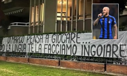 Quattro ultras del Milan indagati per lo striscione contro il calciatore dell'Inter Di Marco