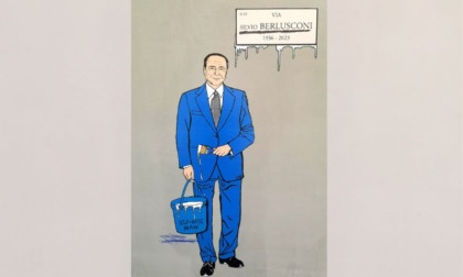 Vandalizzato il murale dedicato a Silvio Berlusconi