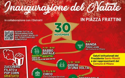 Domenica 30 novembre in Piazza Frattini si accende il Natale: una festa per tutta la città