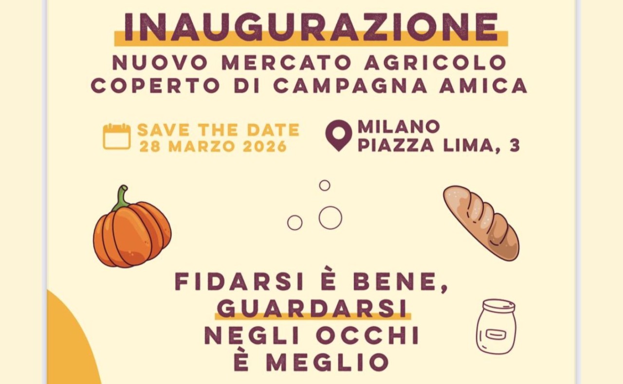 Sabato 28 marzo apre in piazza Lima il nuovo Mercato Coperto di Campagna Amica