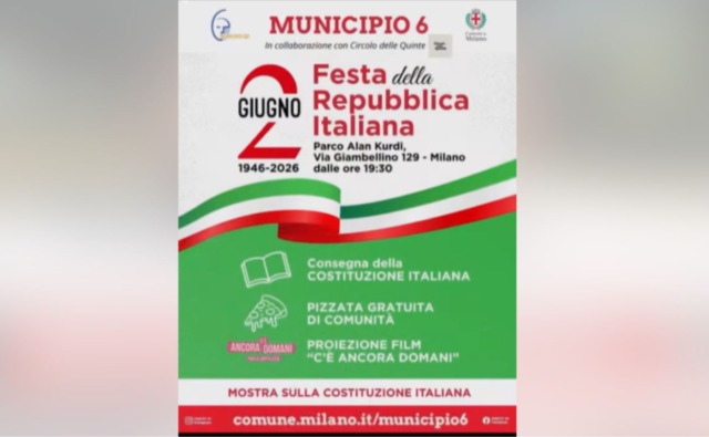 Municipio 6 celebra la Festa della Repubblica: al Parco Alan Kurdi una serata tra cinema, Costituzione e comunità